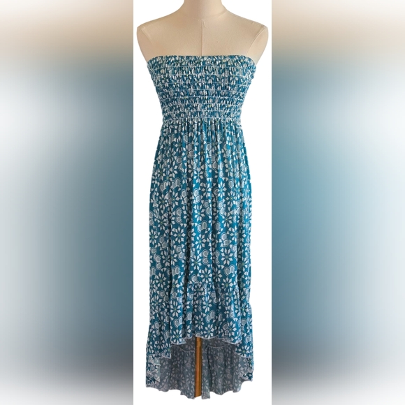 🌞FC Floral Hi-Low Strapless/Halter Dress - Picture 3 of 5